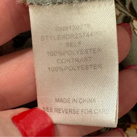 Floral Ruffle Sleeve Women's Top - Blue, Pink & Yellow Floral - Picture 8 of 9